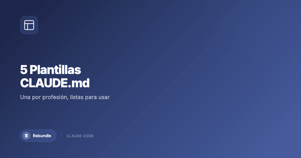 Plantillas de CLAUDE.md personalizadas por profesión